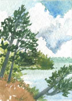 "Cathedral Point" by Helen Klebesadel, Madison WI - Watercolor